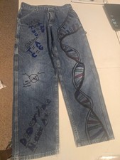 Lee Carpenter Jeans with Hand-Painted DNA Design picture