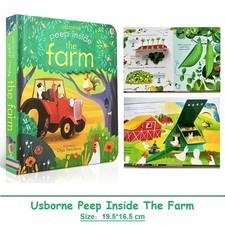 Usborne Peep Inside Farm 3D Flap Montessori English Kids Educational Book picture
