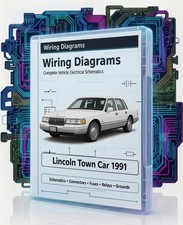 1991 Lincoln Town Car Complete Color Electrical Wiring Diagrams PDF on USB picture