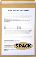 Last Will and Testament Kit,  Simple Will Forms – Includes3 Blank Forms, 1 Guide picture