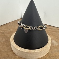Phillip Gavriel 18k & Sterling Cable Bracelet 6.75” picture