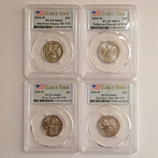2020-W V75 NP Quarter 4 Coin Set PCGS MS65 Somoa, Tallgrass, Weir, Salt River picture
