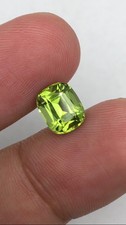 Natural Lime Green Peridot 2.90 Ct Cushion Cut Supat Pakistan Loose Gemstone picture