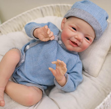 Lifelike Sweet 20in Reborn Baby Dolls Full Body Vinyl Boy Waterproof Baby Dolls picture