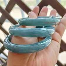 Certified 55-62mm Natural Blue Water Burma Grade A Jade jadeite Bangle Bracelet picture