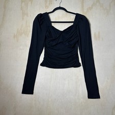 Anthropologie Lea & Viola Black Blouse Size Small NWT picture