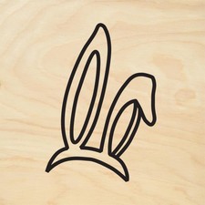 StampaFe Bunny Ears Easter Rubber Art Stamp picture