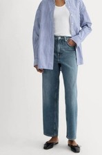 Everlane The Way High Jean 2.0 Washed Indigo Size 28R NWT picture
