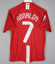 MANCHESTER UNITED 2008 2009 HOME UCL FOOTBALL SHIRT JERSEY #7 RONALDO SIZE M picture