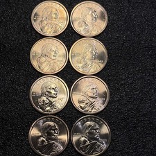 2000-2003 P&D  Native American Sacagawea Dollars.  Beautiful Set Of 8 BU Coins  picture