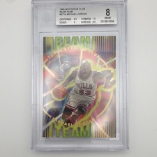 Topps 1995-96 Stadium Club Beam Team Insert Michael Jordan Bulls BT14 BGS 8 picture