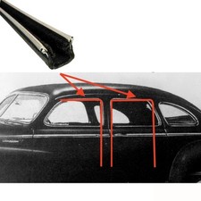 For 1930-1961 Plymouth 8ft Chrome Beaded Flexible Window Glass Run Channel picture