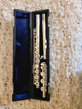 CONSERVATORY QUALITY STUDENT FLUTE, B FOOT OPEN HOLE KEYS WITH PLUGS, MUSIC... picture