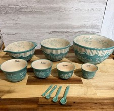 temptations by tara bowl and spoon measuring set with 3 matching nesting bowls  picture