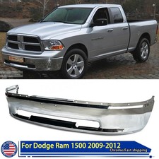 One Piece Chrome Steel Front Bumper Face Bar For 2009-12 RAM 1500 w/o Fog Light picture
