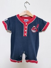 18 Month Rookie League Cleveland Indians MLB Vintage Romper picture