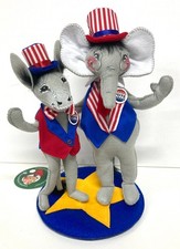 Annalee Party Animals 2024 Patriotic Election Limited Edition Doll Plush 9 inch picture