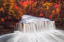 Laminated Dream Falls Tahquamenon State Park Michigan Nature Photo Poster Dry Er picture