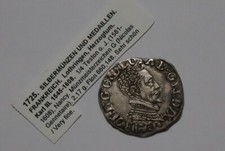 FRANCE LORRAINE CHARLES III 1545 - 1608 1/4 TESTON SCARCE SHARP DETAILS B49 #Z12 picture