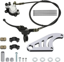 Mini Bike Hydraulic Brake Kit and Rear Chrome Brake Caliper Mounting Bracket Ada picture