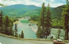 Kootenai River Montana Idaho Vintage Postcard Ross Hall Studio Dexter Press picture