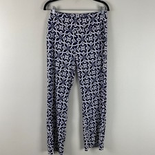 Lulu-B Pull On Bootcut Pants Size Small Navy White Stretch picture