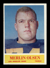 1964 Philadelphia Football Merlin Olsen #91 Rookie Los Angeles Rams EX picture