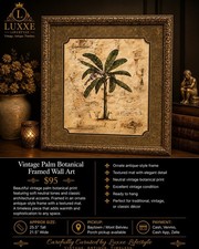 Vintage Palm Botanical Framed Matted Wall Art Print 25.5