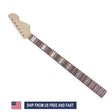 DIY 30 inch Guitar Neck 22 Fret Maple Rosewood Fretboard White Block Inlay picture