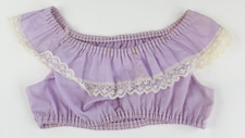 Original Retro Vintage 1970 Purple Girls Top Lavender Crop Top picture