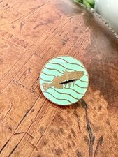 Rare 1930s Water Life Three-Spined Stickleback Enamel Fish Badge c1936-40 picture