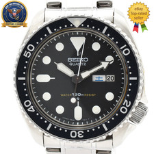 [Exc+5] SEIKO 7548-7000 Diver 150mm Black Dial 42mm Day/Date Quartz Men's Watch picture