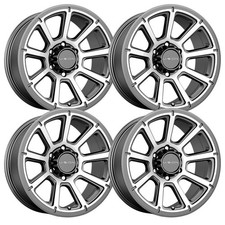 (Set-4) Vision 353 Turbine 17x8.5 8x6.5 18mm Gunmetal Wheels Rims 17 inch picture