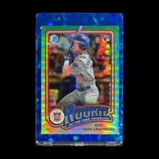 PETE CROW-ARMSTRONG ROOKIE CHROME SILVER REFRACTOR HOLO 2024 Topps Bowman - Cubs picture