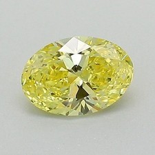 Elegant 3 Ct Oval Cut Natural Yellow CVD Diamond VVS1 Clarity Certified Stone picture