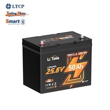 Refurbished LiTime 24V 50Ah TM Bluetooth LiFePO4 Lithium Battery Trolling Motor picture
