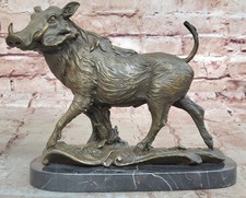 Boar Wild Pig Bronze Statue Sculpture by Barye Figure Farm Animal Lost Wax Decor picture