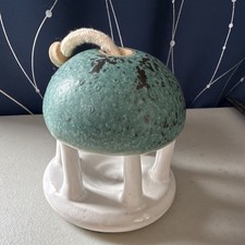 Title: Vintage 1993 Jeff Diehl Studio Pottery Oil Lamp West V. Lockbridge Signed picture