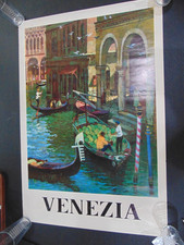 VTG ORIGINAL MID CENTURY TRAVEL POSTER VENICE L. MACOUILLARD 37.5X25.5