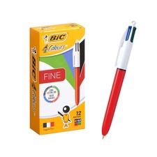 Bic Ballpoint Pen 4color Ballpoint Pen Multicolor Orange Shaft 0.7mm 12 Pieces 4 picture