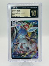 2021 Pokemon Glaceon VMAX Evolving Skies Holo Ultra Rare CGC Pristine 10 picture
