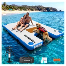 Inflatable Floating Dock for Adults & Dogs, 6-Inch Platform Durable Drop-Stitch  picture