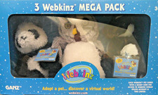 WEBKINZ 3 WEBKINZ MEGA PACK WITH PANDA OWL & BROWN & WHITE HORSE W/TAG PROTECTOR picture