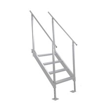 GRAVEE 4-Step Aluminum Dock Ladder Aluminum Swimming Ladder 500 LB picture