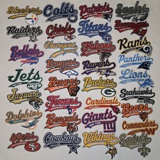 NFL Team Signature Patch Embroidered Iron On Sew On Football Patches picture