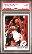 2002-03 Upper Deck UD Authentics Michael Jordan #88 PSA 6 Washington Wizards picture