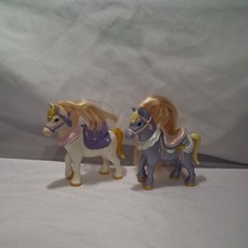 FISHER PRICE ONCE UPON A DREAM Dollhouse Horse Pony Purple Gold Stars Lot of 2 picture