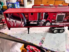 1/32 NEW RAY PLASTIC USED  KENWORTH RED DRY VAN, NO PACKAGING # C827 picture