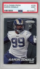 Graded 2014 Panini Prizm Aaron Donald #228 Rookie RC Card PSA 9 Mint picture
