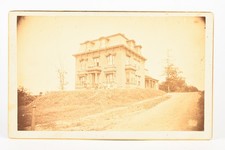 1890s Mounted Albumen Print 8x5'' - 2nd Empire Victorian Style Large Home V23 picture